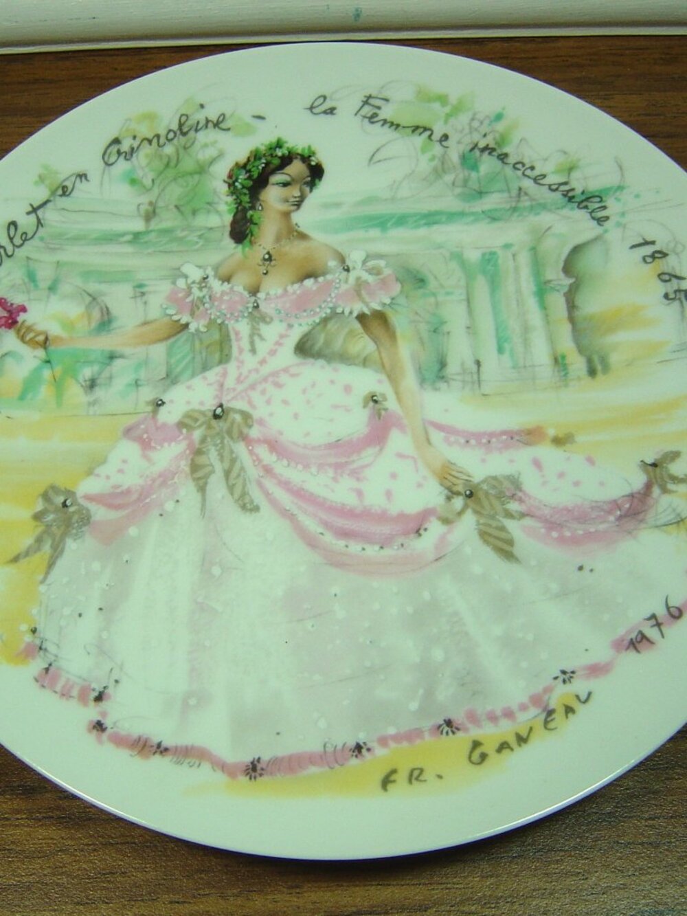 D'ARCEAU-LIMOGES collector plate-Women of the Century-1865